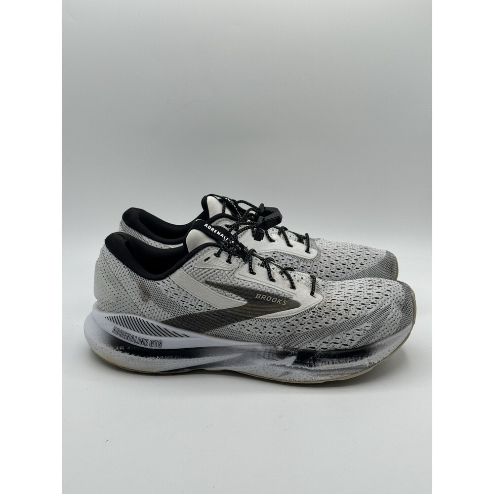Brooks Adrenaline GTS 24 Mens SWhite Athletic Running Shoes Sneakers SIZE 9.5